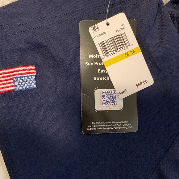 PGA Tour Navy Polo Shirt Size Medium - Picture 5 of 5